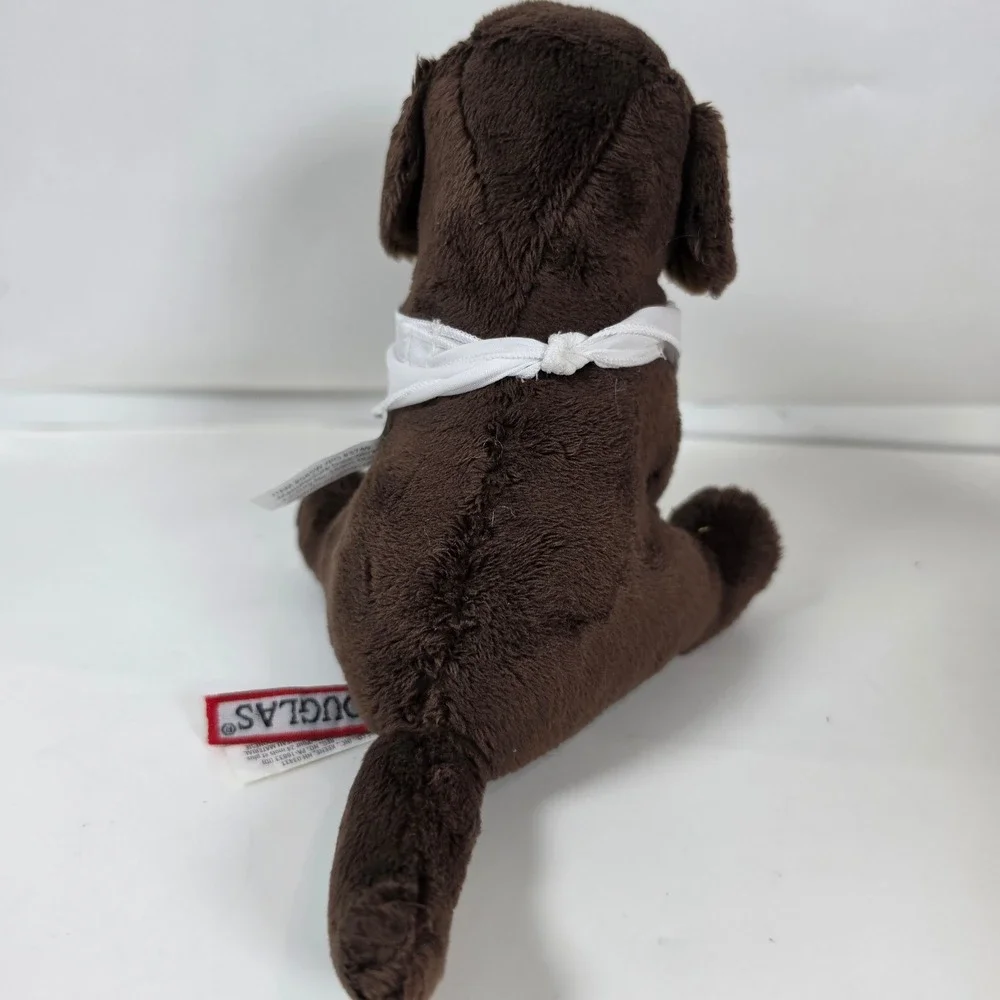 Douglas Chocolate Lab Puppy Plush Brown Stuffed Dog Bandana 6.5 inch